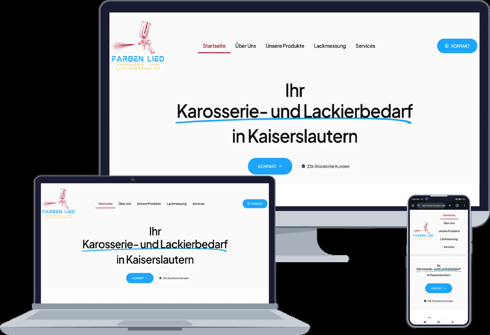 Visualização do projeto: Farben Lied – Lackierbedarf Harry Lied