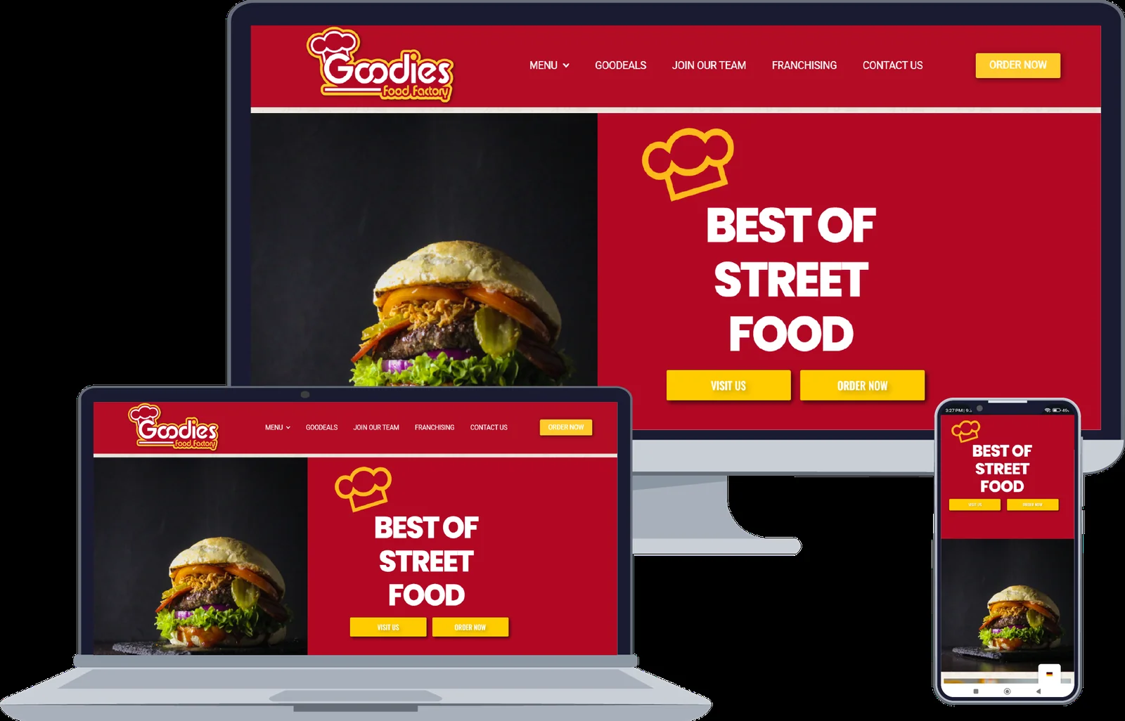 Visualização do projeto: Goodies Food Factory